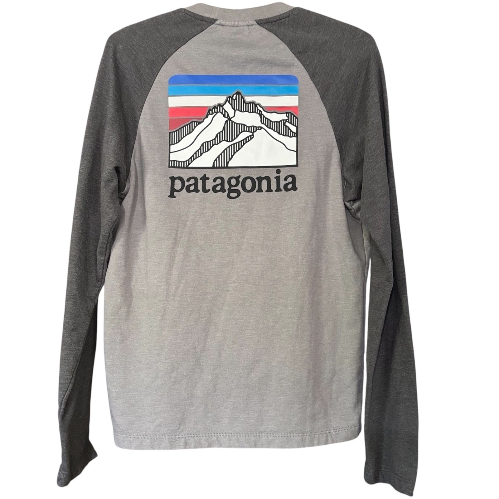 Patagonia Line Logo Ridge Men's Size Small Crewneck Sweatshirt Organic Cotton